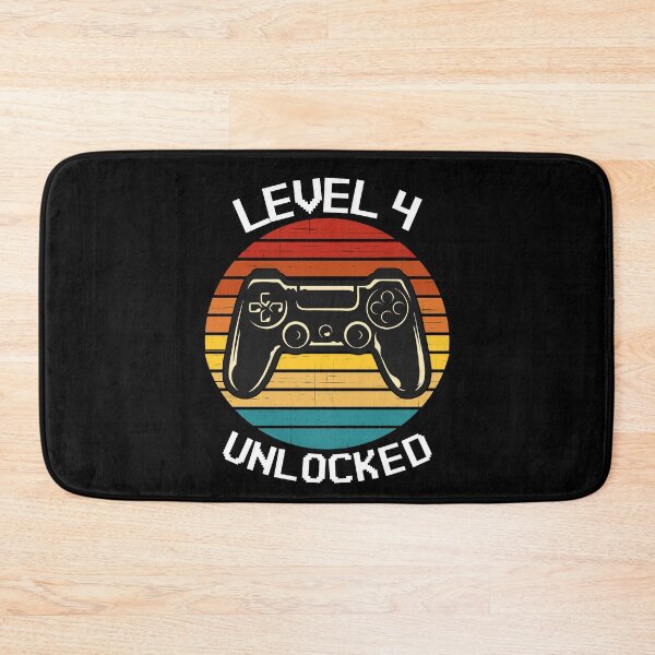 Item preview, Level 4 Unlocked Vintage Birthday Video Game designed and sold by TheStudioBee.