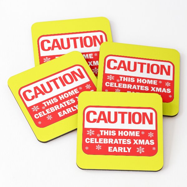 Item preview, Funny Christmas decor: Caution this home celebrates Christmas early! designed and sold by Deegital18.