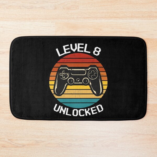 Item preview, Level 8 Unlocked Vintage Birthday Video Game designed and sold by TheStudioBee.