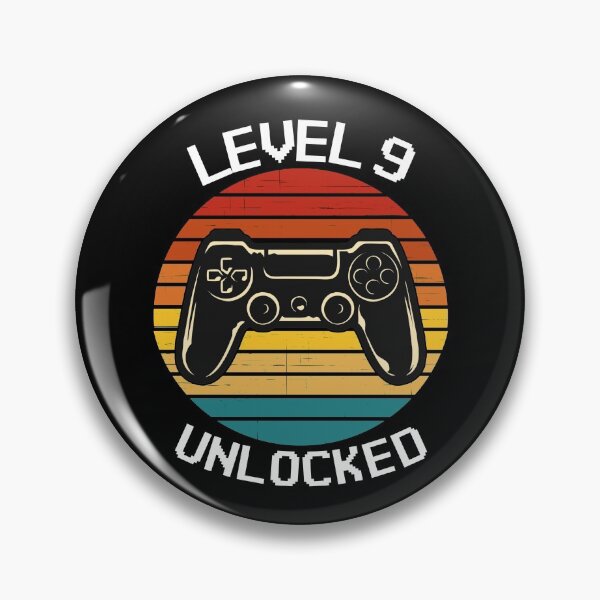 Item preview, Level 9 Unlocked Vintage Birthday Video Game designed and sold by TheStudioBee.