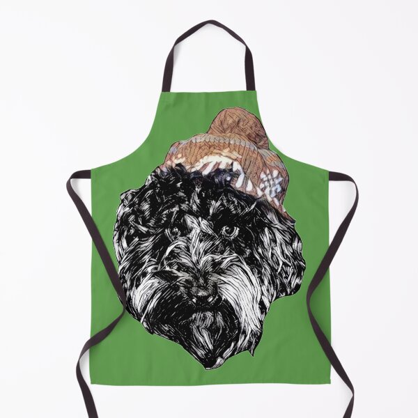 Item preview, Cockapoo in a winter hat (Green) designed and sold by LearsInteriors.
