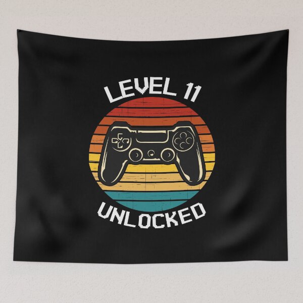 Item preview, Level 11 Unlocked Vintage Birthday Video Game designed and sold by TheStudioBee.
