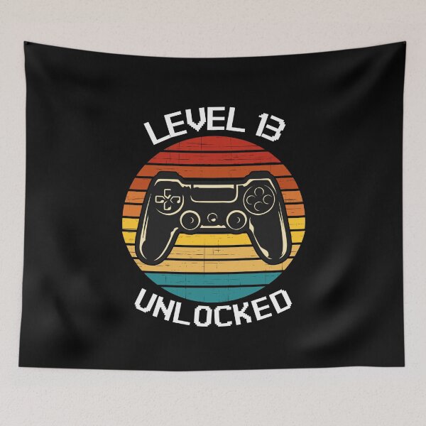 Item preview, Level 13 Unlocked Vintage Birthday Video Game designed and sold by TheStudioBee.