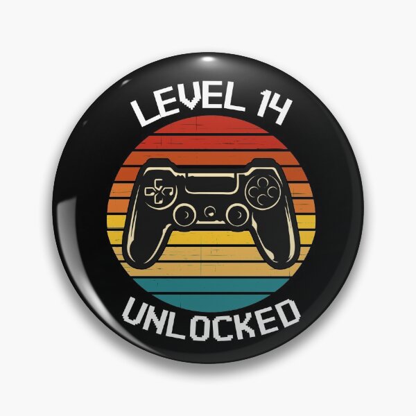 Item preview, Level 14 Unlocked Vintage Birthday Video Game designed and sold by TheStudioBee.