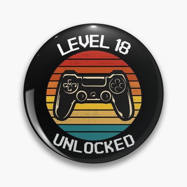 Item preview, Level 18 Unlocked Vintage Birthday Video Game designed and sold by TheStudioBee.