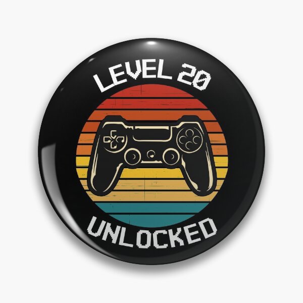 Item preview, Level 20 Unlocked Vintage Birthday Video Game designed and sold by TheStudioBee.