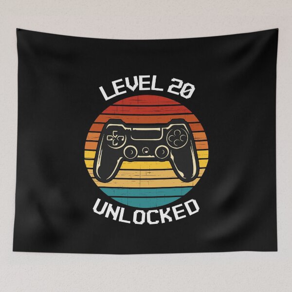 Item preview, Level 20 Unlocked Vintage Birthday Video Game designed and sold by TheStudioBee.