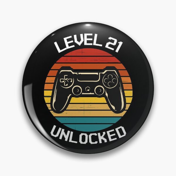 Item preview, Level 21 Unlocked Vintage Birthday Video Game designed and sold by TheStudioBee.
