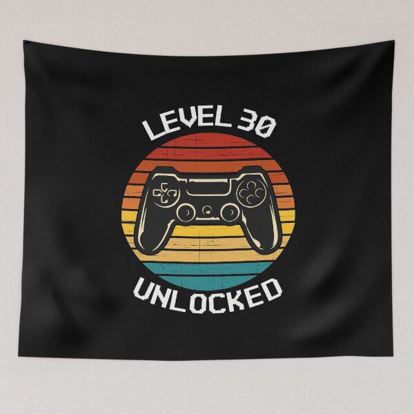 Item preview, Level 30 Unlocked Vintage Birthday Video Game designed and sold by TheStudioBee.