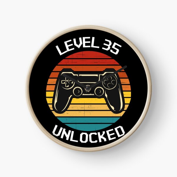 Item preview, Level 35 Unlocked Vintage Birthday Video Game designed and sold by TheStudioBee.