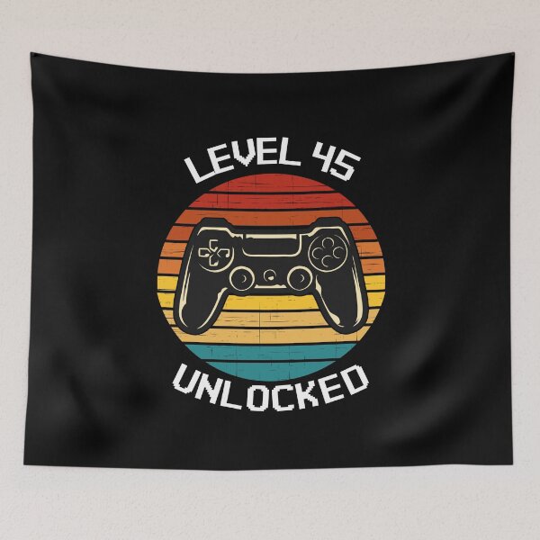 Item preview, Level 45 Unlocked Vintage Birthday Video Game designed and sold by TheStudioBee.