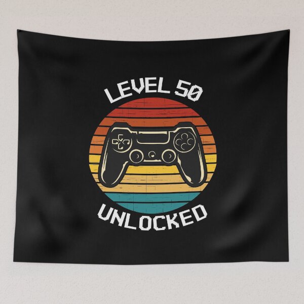 Item preview, Level 50 Unlocked Vintage Birthday Video Game designed and sold by TheStudioBee.
