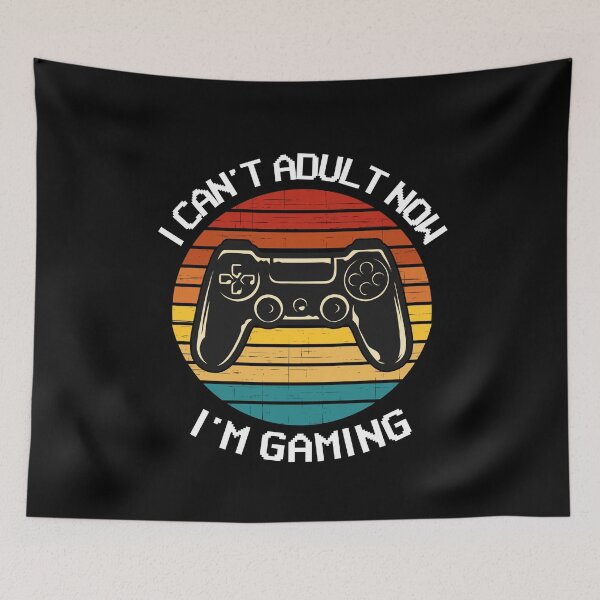 Item preview, I Can't Adult Now I'm Gaming Funny Vintage Video Game designed and sold by TheStudioBee.