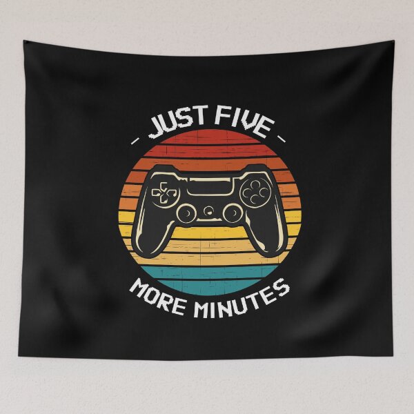 Item preview, Just 5 More Minutes Funny Vintage Video Game designed and sold by TheStudioBee.