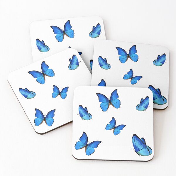 Item preview, Multiple Blue Butterflies sticker set designed and sold by ChriseryMerch.