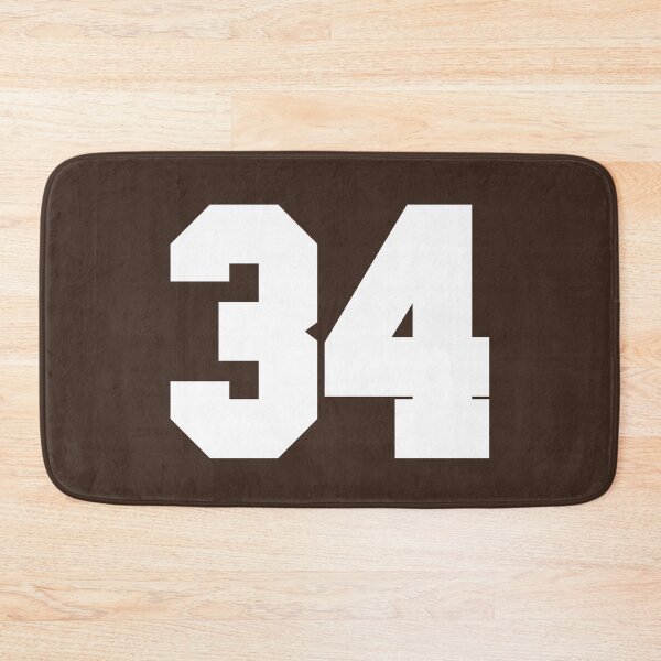 Item preview, 34 Number Cleveland Sports Thirty-Four Brown Jersey designed and sold by HelloFromAja.