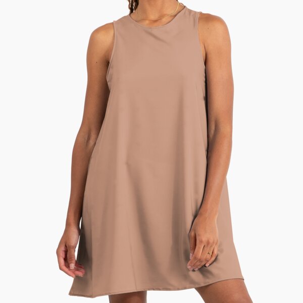 zara brown backless dress Magandang Hapon Linen Dress in Tan Brown with Langkit Weave of Marawi –  Pinas Sadya main image 0