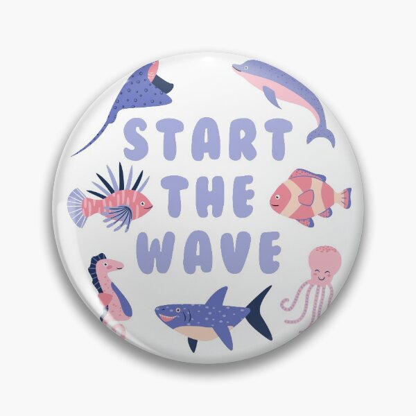 Item preview, Cute START THE WAVE We Are The Change Pink Blue designed and sold by a-little-ink.
