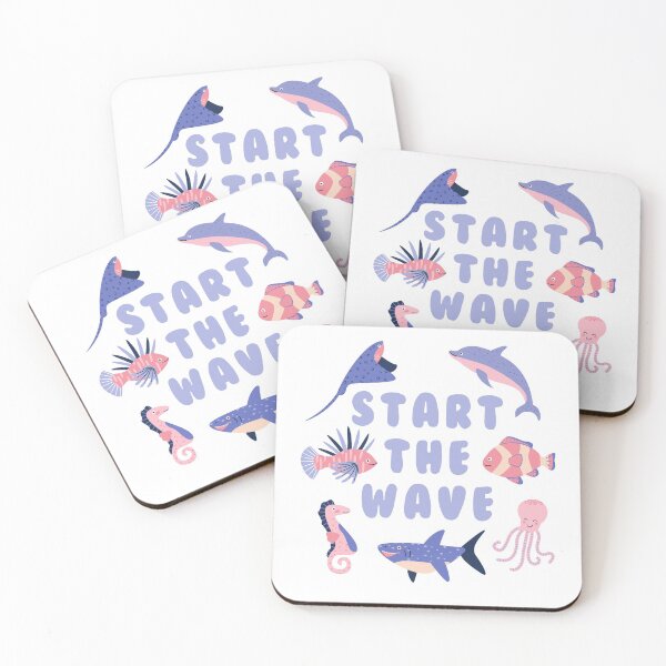 Item preview, Cute START THE WAVE We Are The Change Pink Blue designed and sold by a-little-ink.