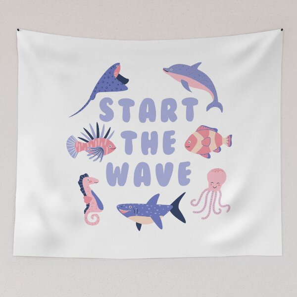 Item preview, Cute START THE WAVE We Are The Change Pink Blue designed and sold by a-little-ink.