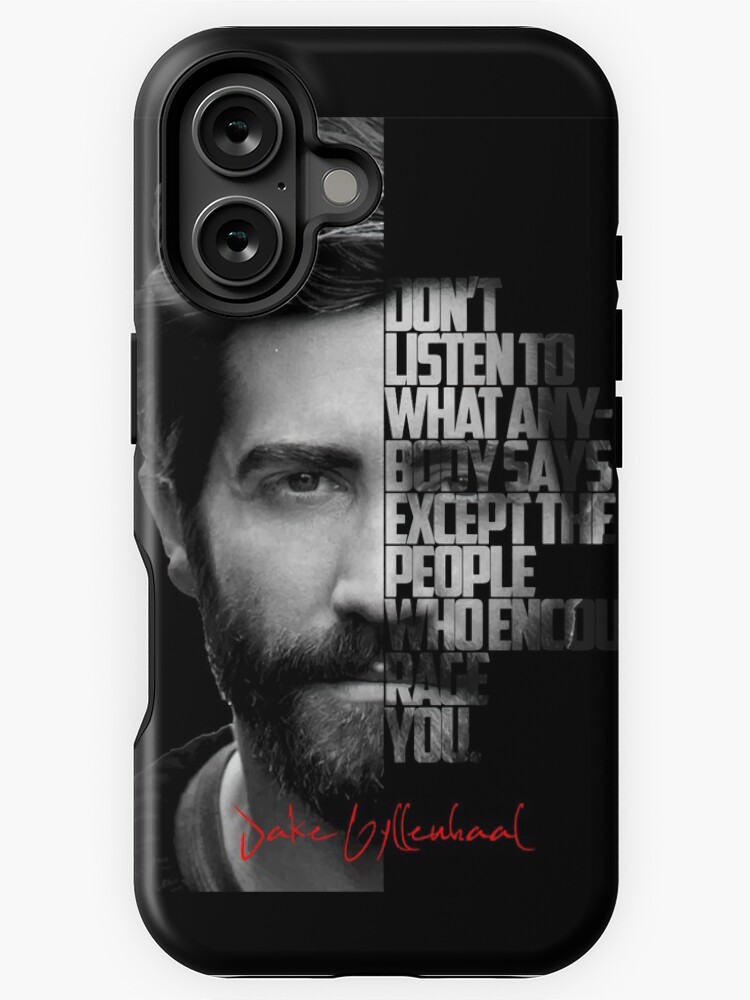 Thumbnail 1 of 4, iPhone Case, Black and white Jake Gyllenhaal quote. designed and sold by eneakelo777.