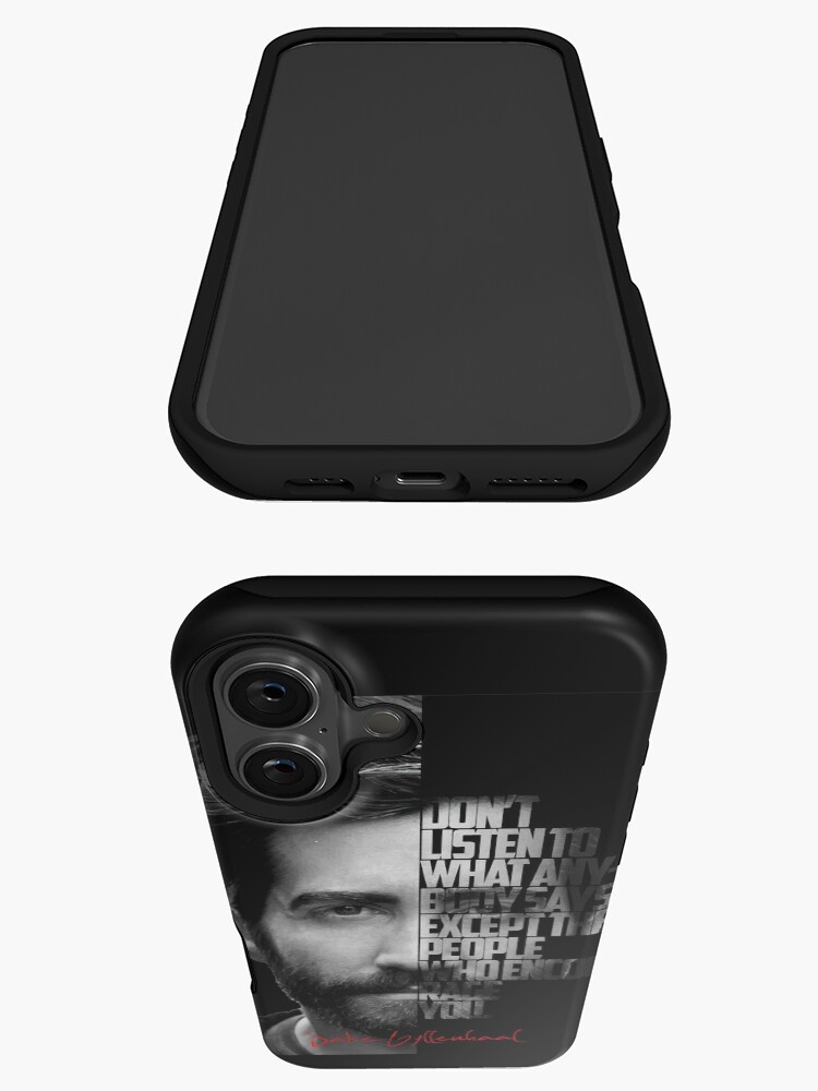 Thumbnail 3 of 4, iPhone Case, Black and white Jake Gyllenhaal quote. designed and sold by eneakelo777.