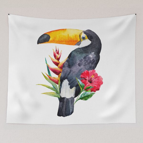 Item preview, Watercolor Exotic Toucan Painting designed and sold by Iwoko.