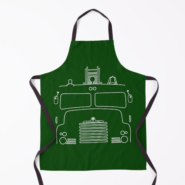 Item preview, Bedford Green Goddess pump fire engine outline graphic (white) designed and sold by soitwouldseem.