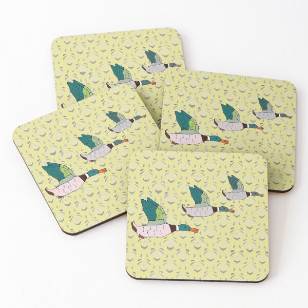 Item preview, Flying Ducks on Kitsch Seventies Wallpaper Decor designed and sold by WibbleDesign.