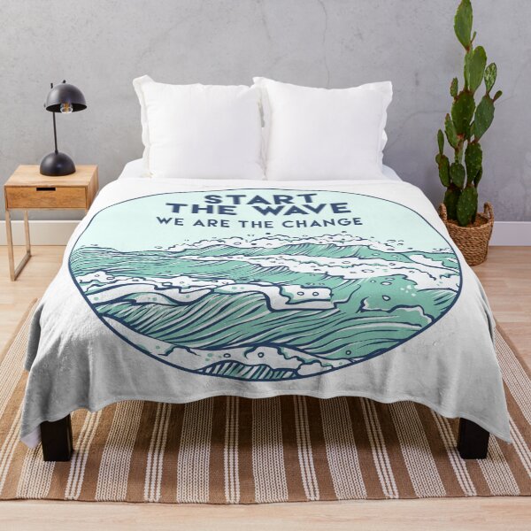 Item preview, START THE WAVE We Are The Change Blue designed and sold by a-little-ink.