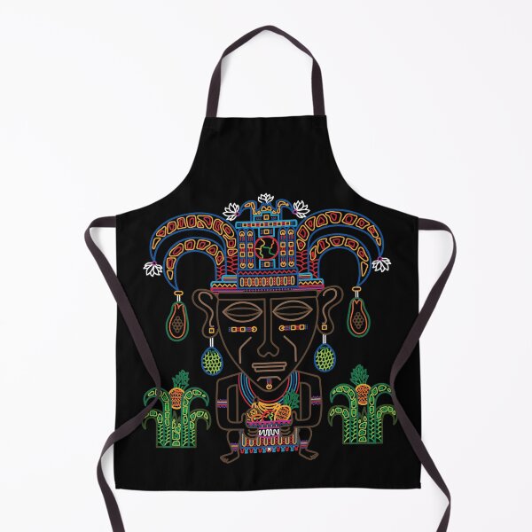 Item preview,  MUISCA CHIBCHA COLOMBIA FRUIT INDIAN MASK - linework designed and sold by Xotico Design.