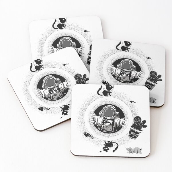 Item preview, Cats from Hell! #Astronaut -  Black version designed and sold by Salty  Bear.