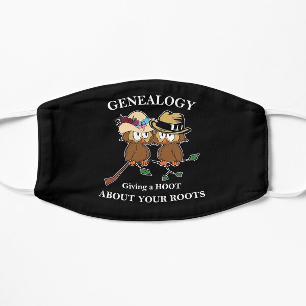 Genealogy Giving a Hoot About Your Roots Owls Flat Mask