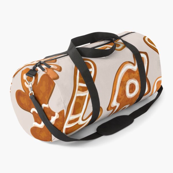 Ginger cookies pattern beige shabby chic style christmas Duffle Bag