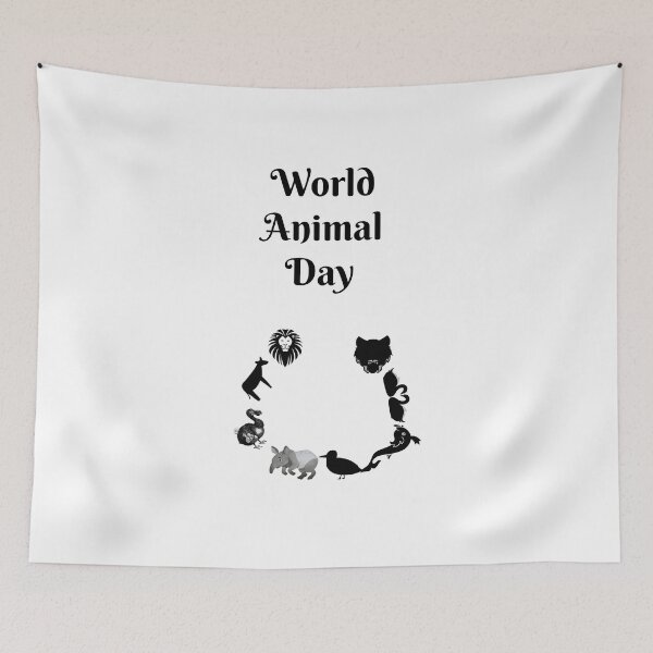 Item preview, World animal day designed and sold by ShopNicolexo.