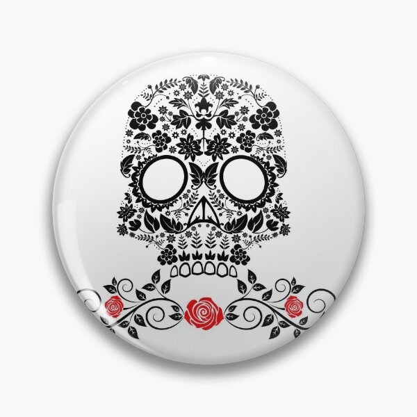 Item preview, Skull rose tattoo skeleton botanical dark flowers designed and sold by Vipstride  Services.