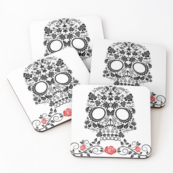 Item preview, Skull rose tattoo skeleton botanical dark flowers designed and sold by Vipstride  Services.