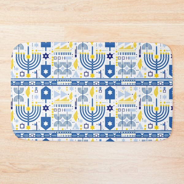 Item preview, Modern Hannukuh art - Hanukkah gift - mod Jewish design - Chanukkah gifts - festival of lights pattern - Happy Hanukkah designed and sold by smooshfaceutd.