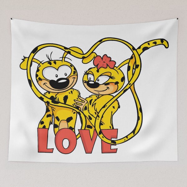 Item preview, Marsupilami in love with girl designed and sold by Hubashop.