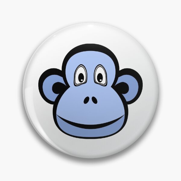 Item preview, Blue Monkey on White designed and sold by shavenmonkeys.