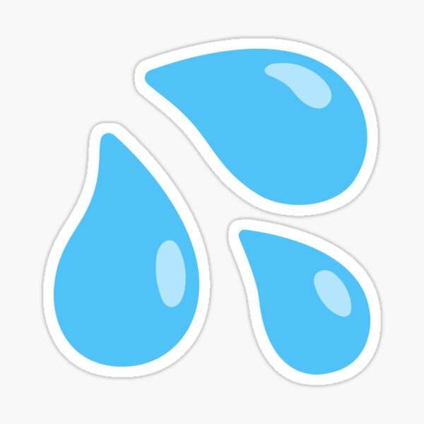 Water Droplets Emoji Stickers Redbubble
