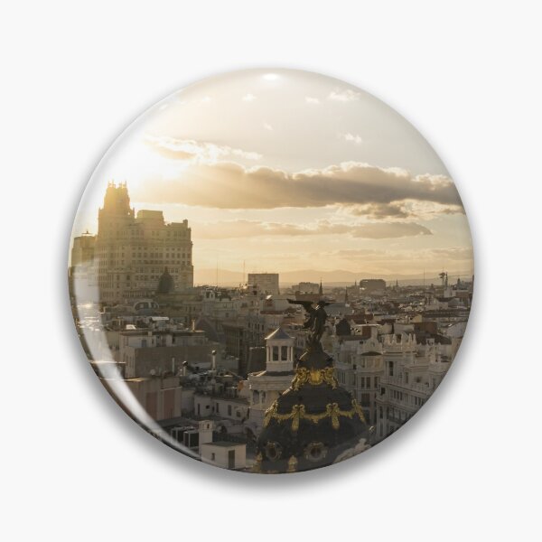 Item preview, Madrid Cityscape from Above - Sundowner Time Over the Rooftops  designed and sold by Georgia Mizuleva.