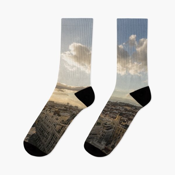 Item preview, Madrid Cityscape from Above - Sundowner Time Over the Rooftops  designed and sold by Georgia Mizuleva.