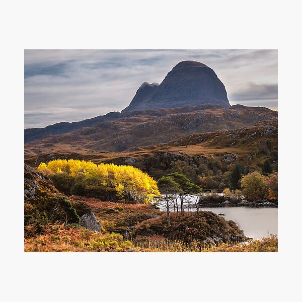 Suilven from Loch Druim Suardalain - Sutherland Photographic Print