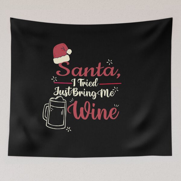 Item preview,  Santa, I Tried, Just Bring Me Wine Funny Christmas Drinking designed and sold by 0umStore.