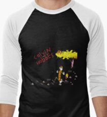 Playing with best friend Calvin and Hobbes Men's Baseball ¾ T-Shirt