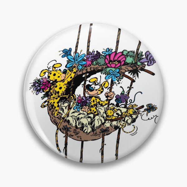 Artikelvorschau, Marsupilami im Nest beim Blumenpflücken entworfen und verkauft von Hubashop.