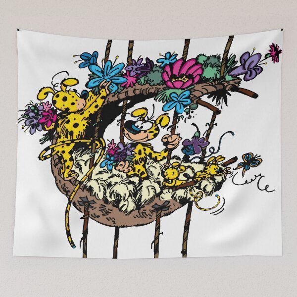 Item preview, Marsupilami in nest picking flowers designed and sold by Hubashop.