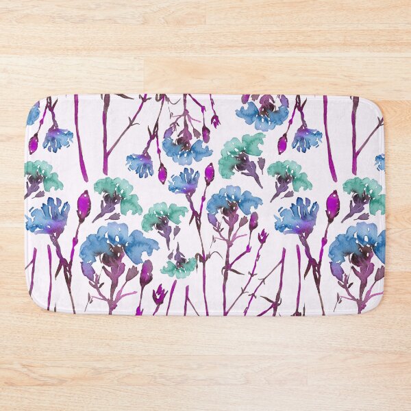 Item preview, Carnation blue flory pattern design designed and sold by EarthyPlanty.