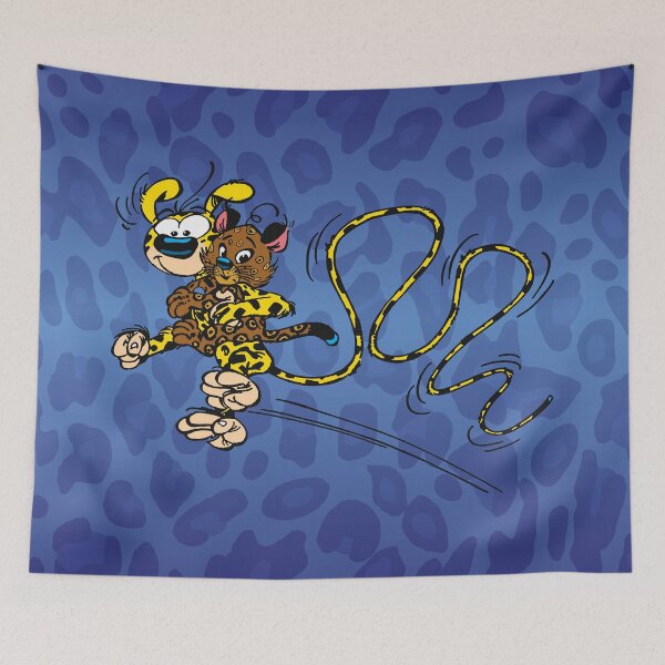 Item preview, Marsupilami with Edwardo the leopard / Dark blue design designed and sold by Hubashop.